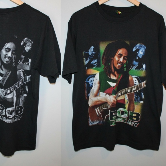 Two by Two Other - Two & Two Bob Marley T-shirt Tee Black HW6493